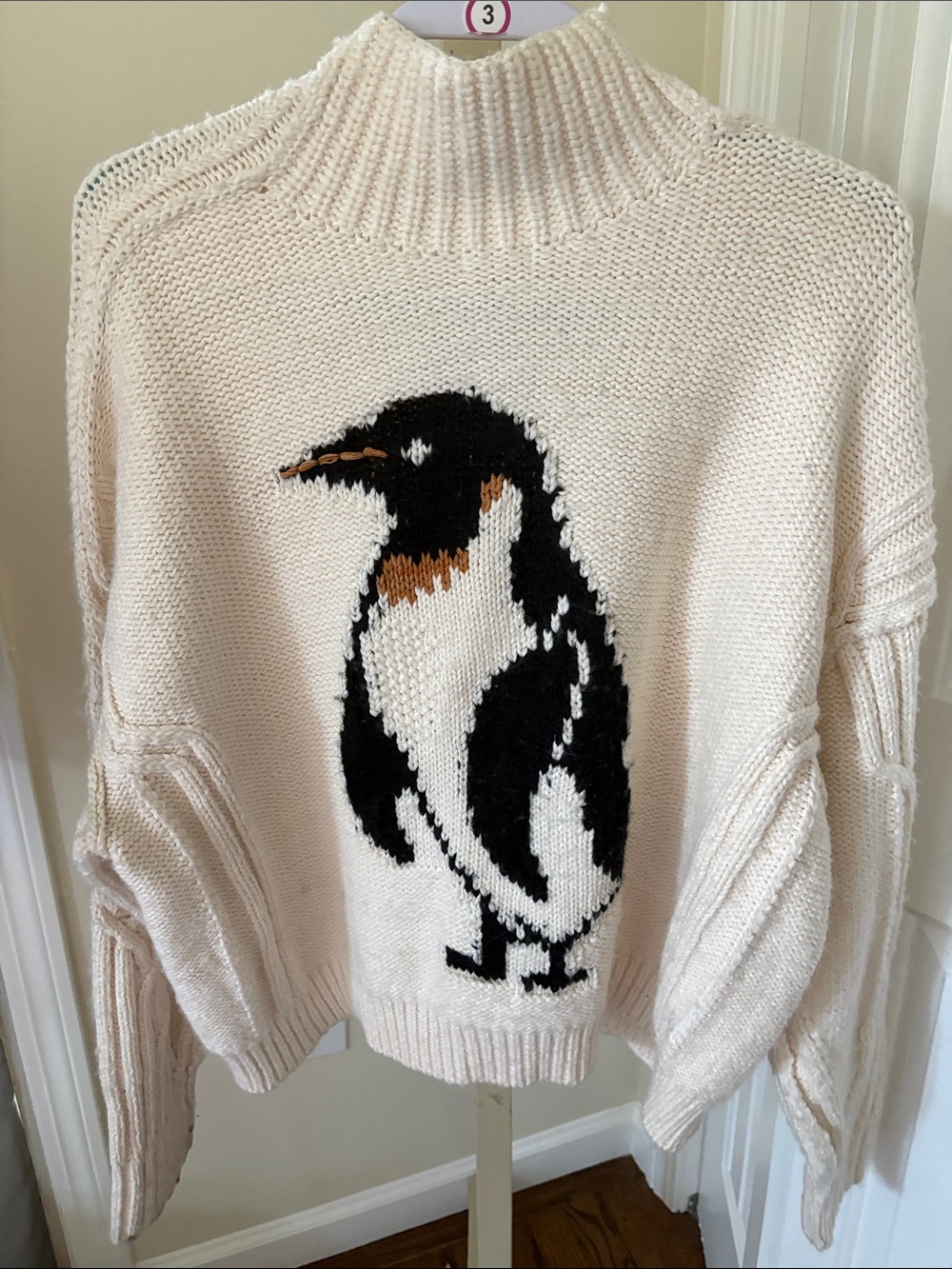 Anthropologie pilcro collared cable knit sweater size large nwot - Picture 5 of 8